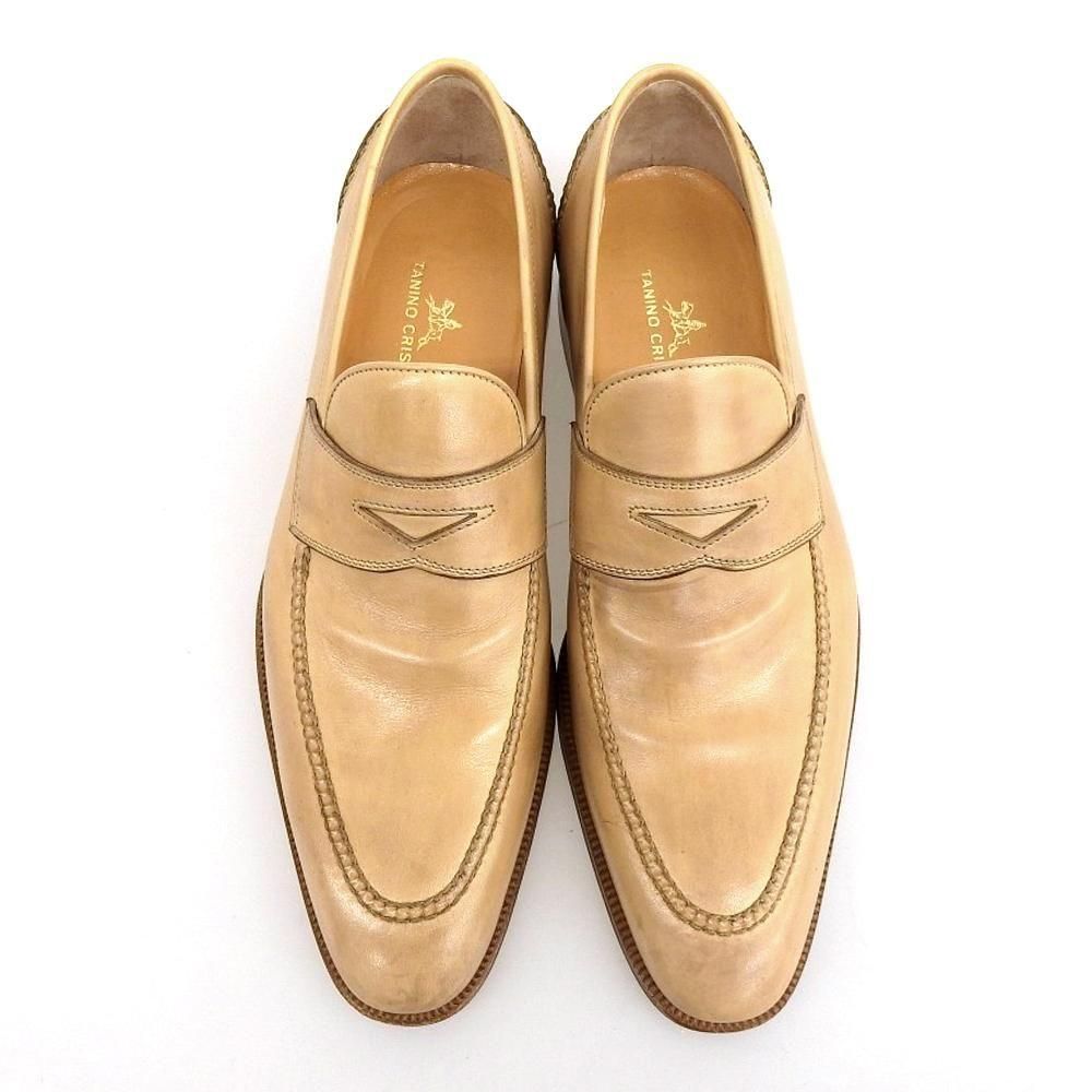 タニノクリスチー■コインローファー✨ペニーローファー スリッポン タニノクリスチー コインローファー アイボリー 手縫いモカ