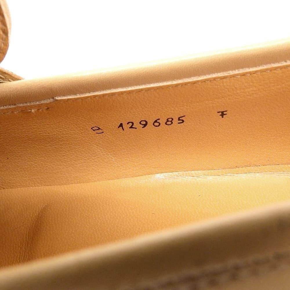 タニノクリスチー コインローファー アイボリー 手縫いモカ サイズ7