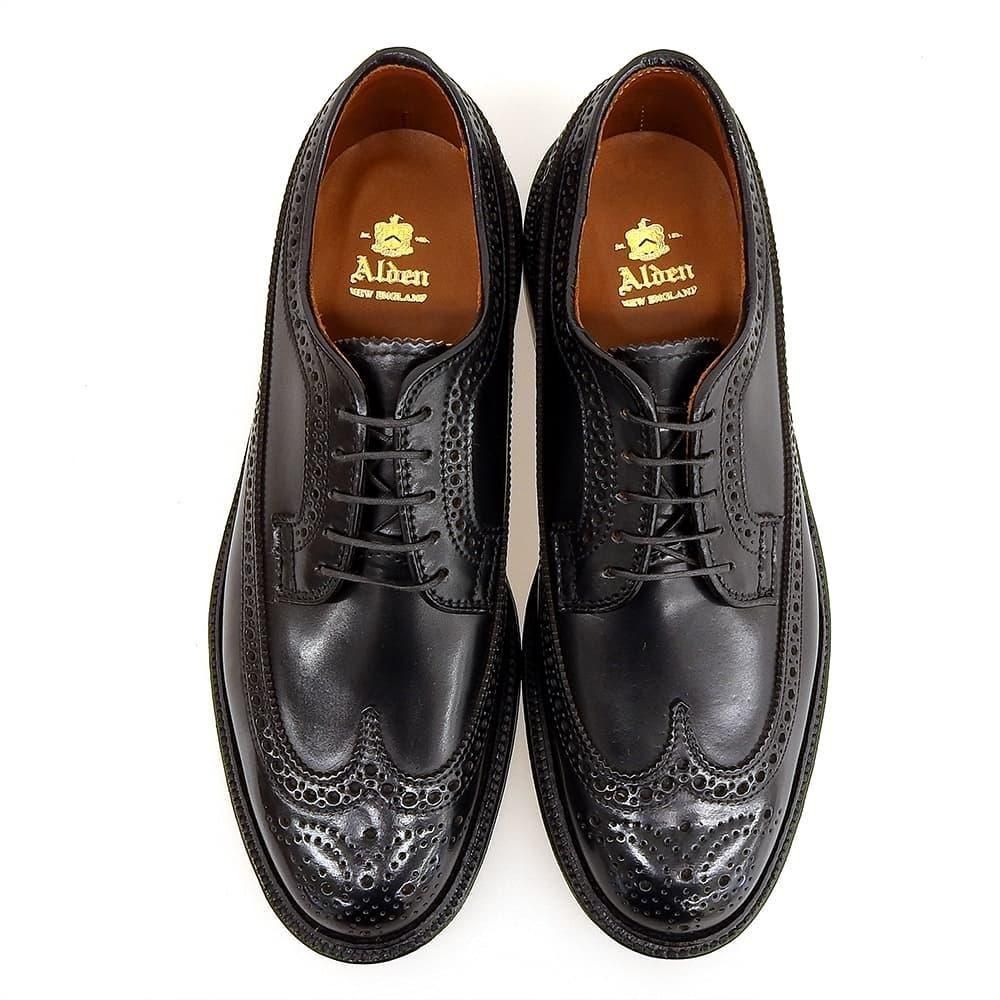 美品　ALDEN オールデン 9751 ウィングチップ コードバン 8ハーフ オールデン ロング・ウィングチップ コードバン ダーク