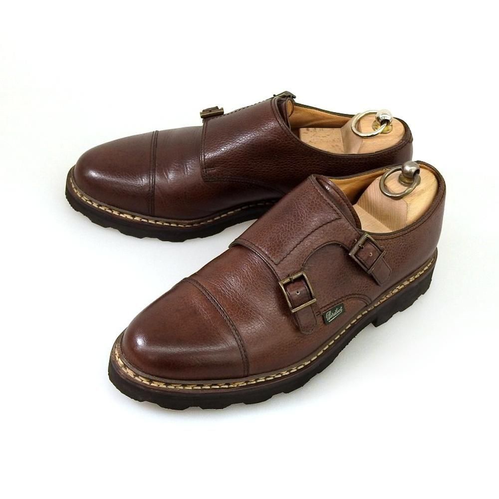 パラブーツ WILLIAM(ウィリアム)ダブルモンク ダークブラウン グレインレザー サイズ7