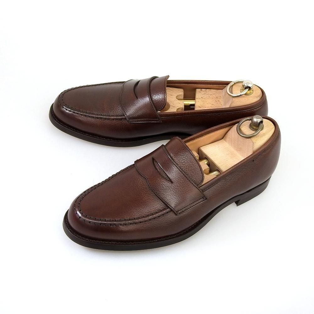 クロケット&ジョーンズ BOSTON2(ボストン2)コインローファー ダークブラウン ペブルグレインレザー サイズ7E