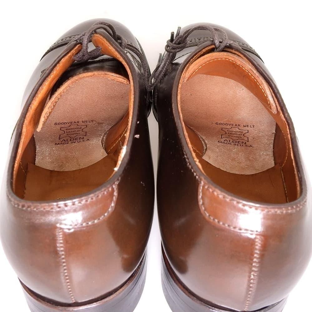 【希少⭐︎新品】US8D Alden シガー Vチップ オールデン レア オールデン 54425 Vチップ シガーコードバン レアカラー
