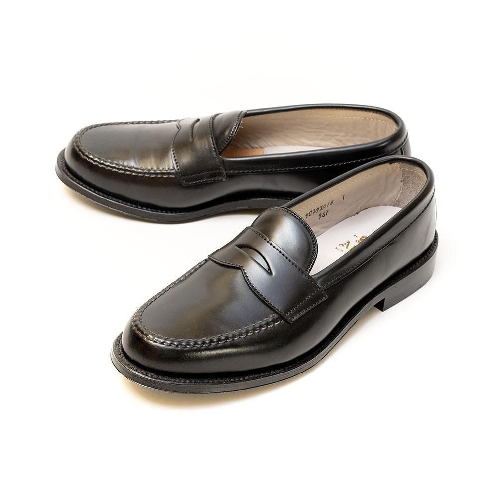 美品　ALDEN　コインローファー　黒　レザー　987　9　革靴 オールデン 987 コインローファー ブラック コードバン サイズ9D