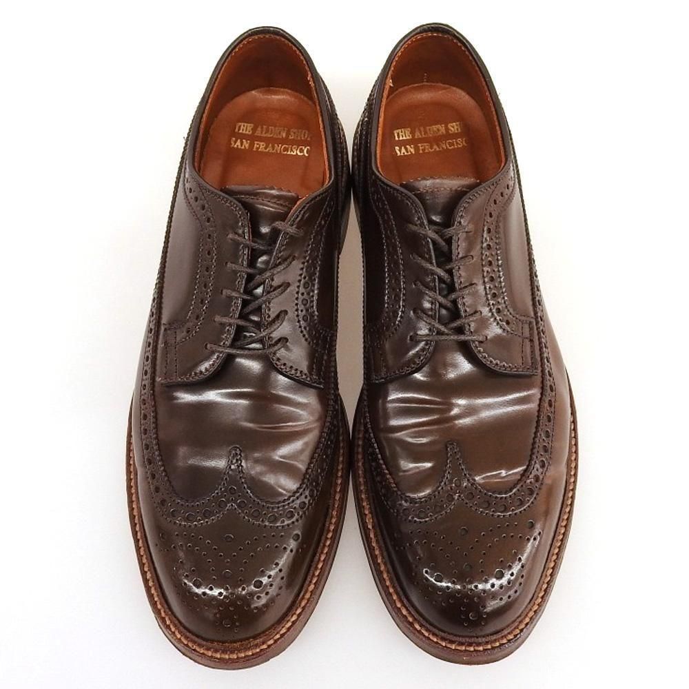 Alden : 97894 シガーコードバン ウイングチップシューズ☆9