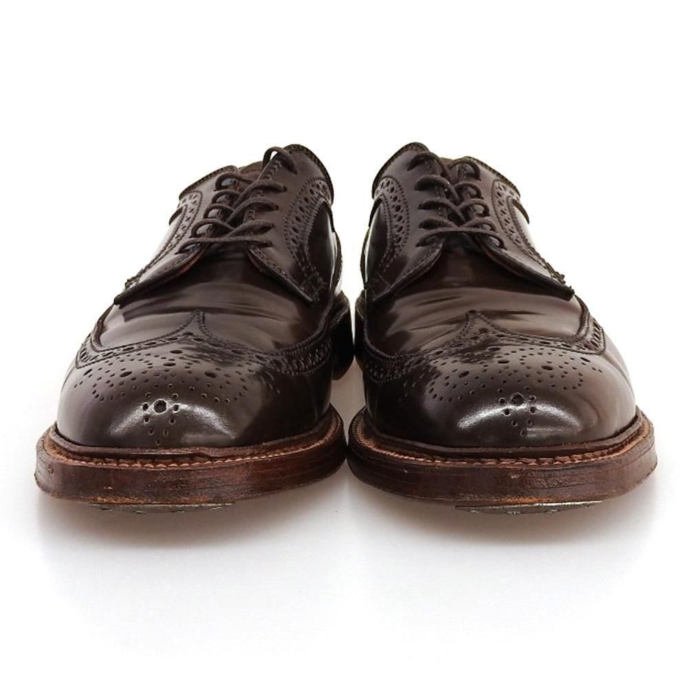 最終価格 鶴屋セミブローグ 26cm シェルコードバン　ホーウィン　セントラル靴 最終価格 鶴屋セミブローグ 26cm シェルコードバン ホーウィン