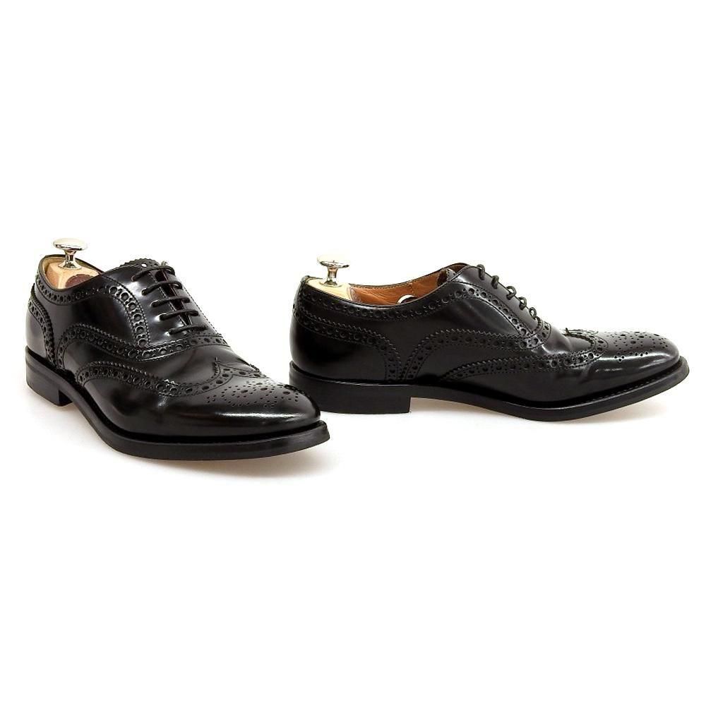 ほぼ未使用Church'sチャーチポリッシュバインダー 黒8.5F 27cm 中古