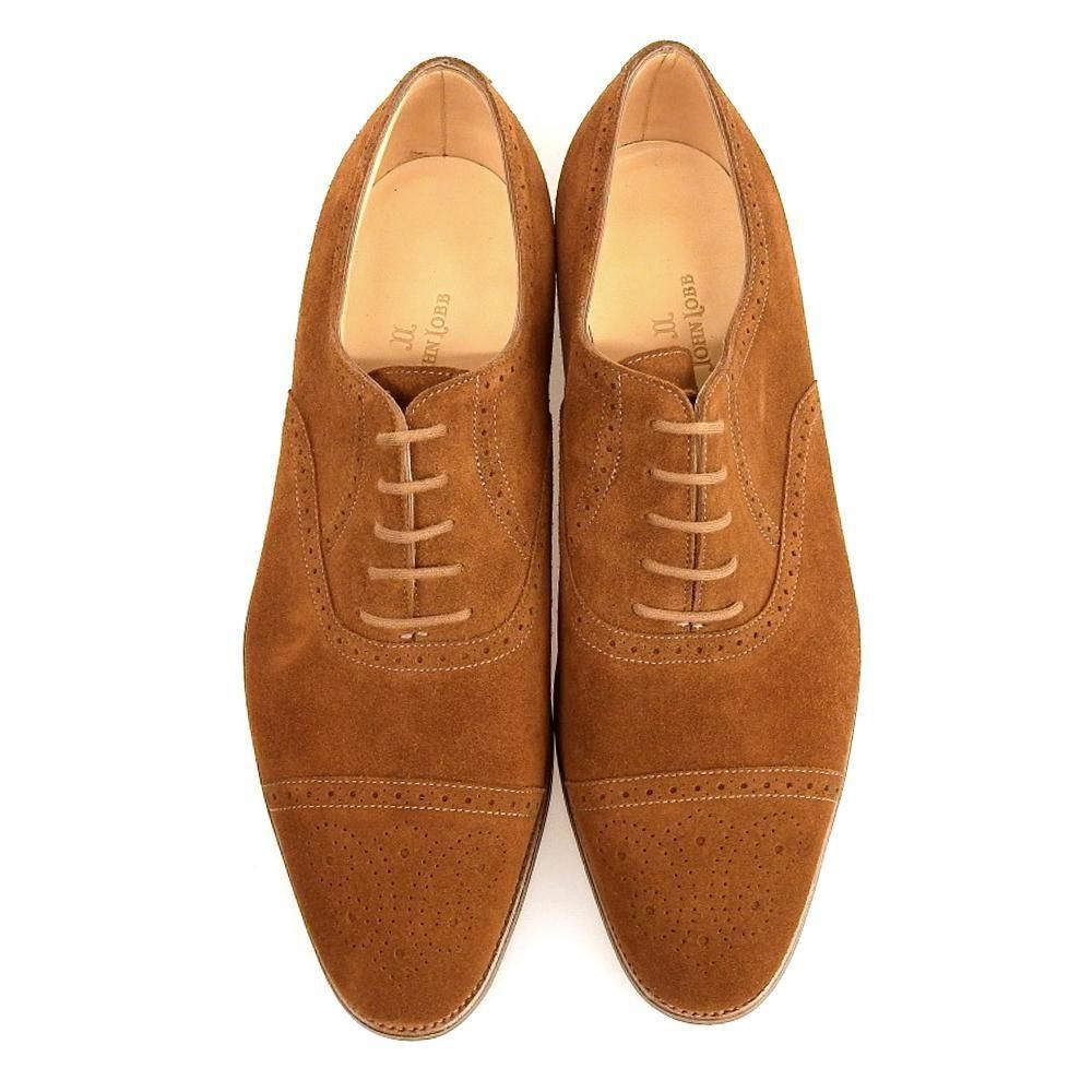 ジョンロブ SAUNTON(ソーントン)セミブローグ タバコ スエード 黄色箱期 サイズ6.5E<img class='new_mark_img2' src='https://img.shop-pro.jp/img/new/icons1.gif' style='border:none;display:inline;margin:0px;padding:0px;width:auto;' />