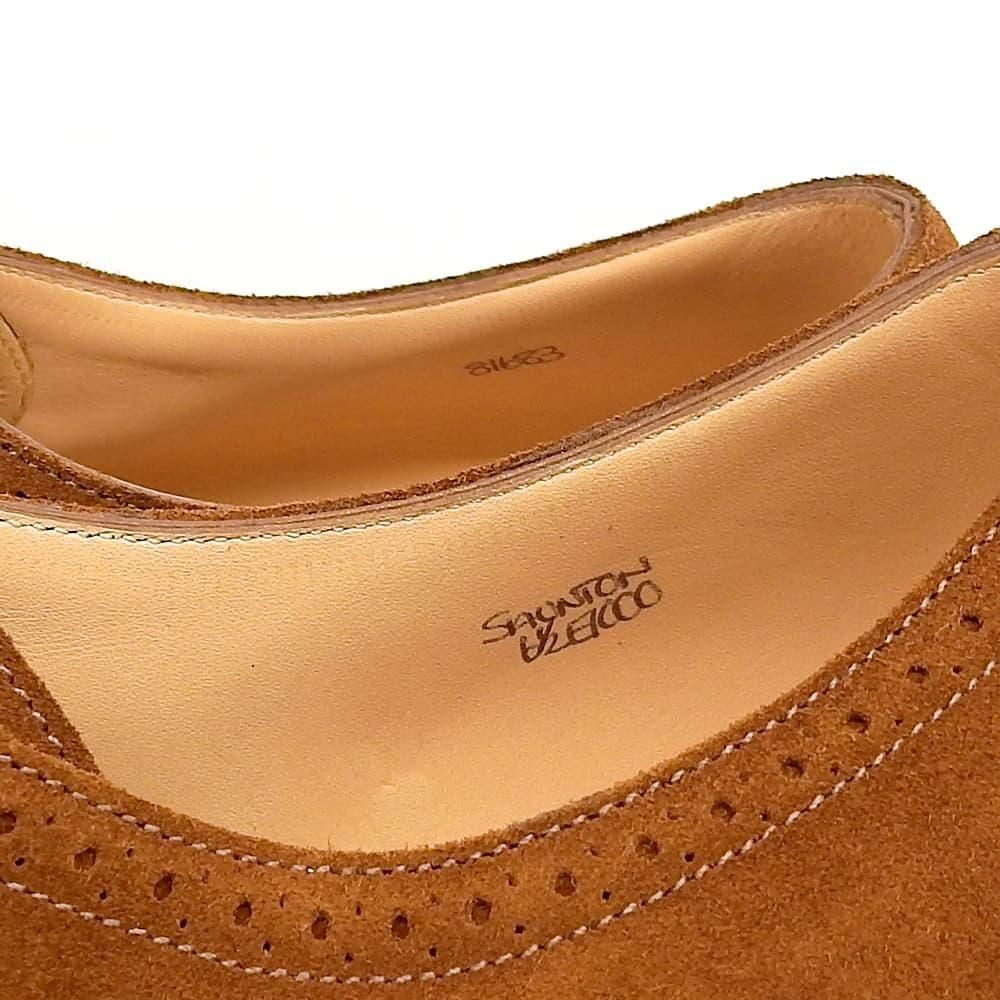 ジョンロブ SAUNTON(ソーントン)セミブローグ タバコ スエード 黄色箱期 サイズ6.5E<img class='new_mark_img2' src='https://img.shop-pro.jp/img/new/icons1.gif' style='border:none;display:inline;margin:0px;padding:0px;width:auto;' />