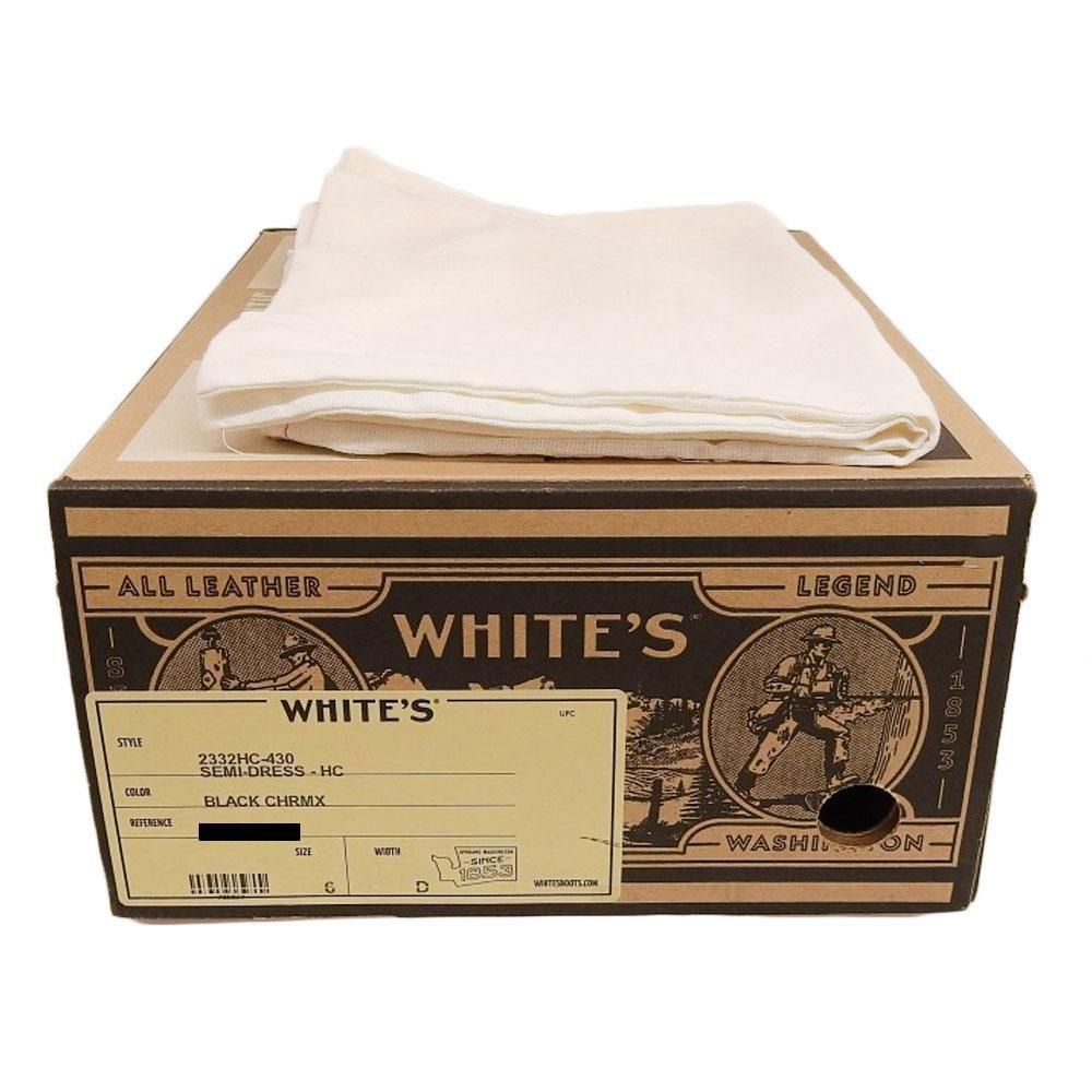 ホワイツ ブーツ セミドレス レースアップブーツ パンチドキャップ クロムエクセル ブラック サイズ6D<img class='new_mark_img2' src='https://img.shop-pro.jp/img/new/icons1.gif' style='border:none;display:inline;margin:0px;padding:0px;width:auto;' />