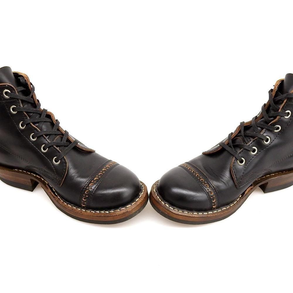 ホワイツ ブーツ セミドレス レースアップブーツ パンチドキャップ クロムエクセル ブラック サイズ6D<img class='new_mark_img2' src='https://img.shop-pro.jp/img/new/icons1.gif' style='border:none;display:inline;margin:0px;padding:0px;width:auto;' />