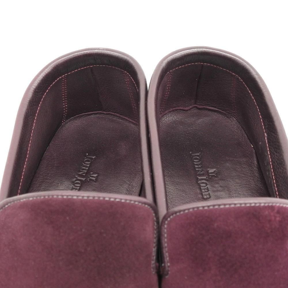 ジョンロブ スリッポン ローファー バーガンディ スエード サイズ7