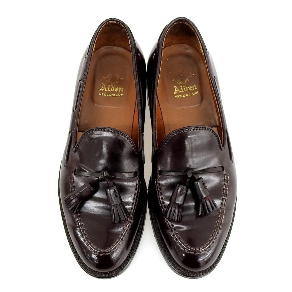 美品　オールデン　タッセルローファー　563 バーガンディ　6E オールデン 563 タッセルローファー バーガンディー コードバン サイズ