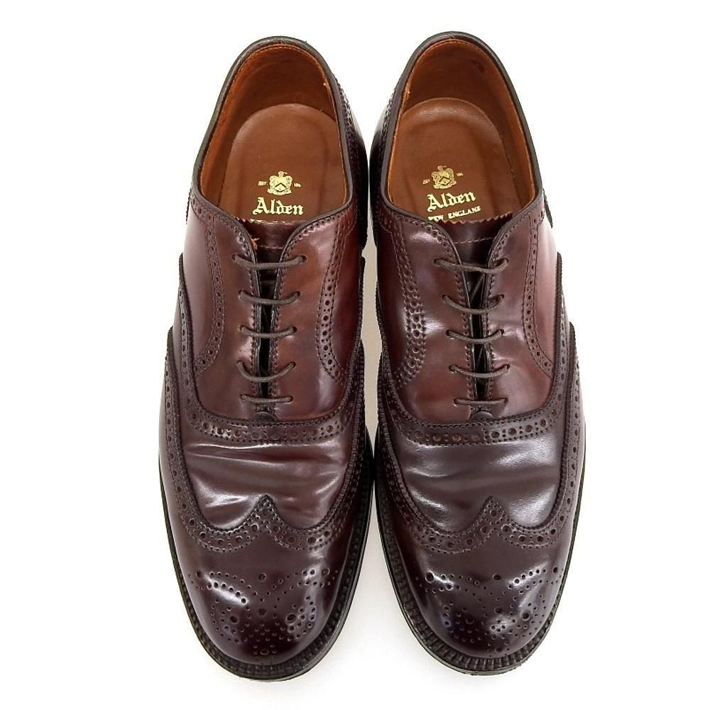オールデン 974 フルブローグ ウイングチップ コードバン バーガンディ