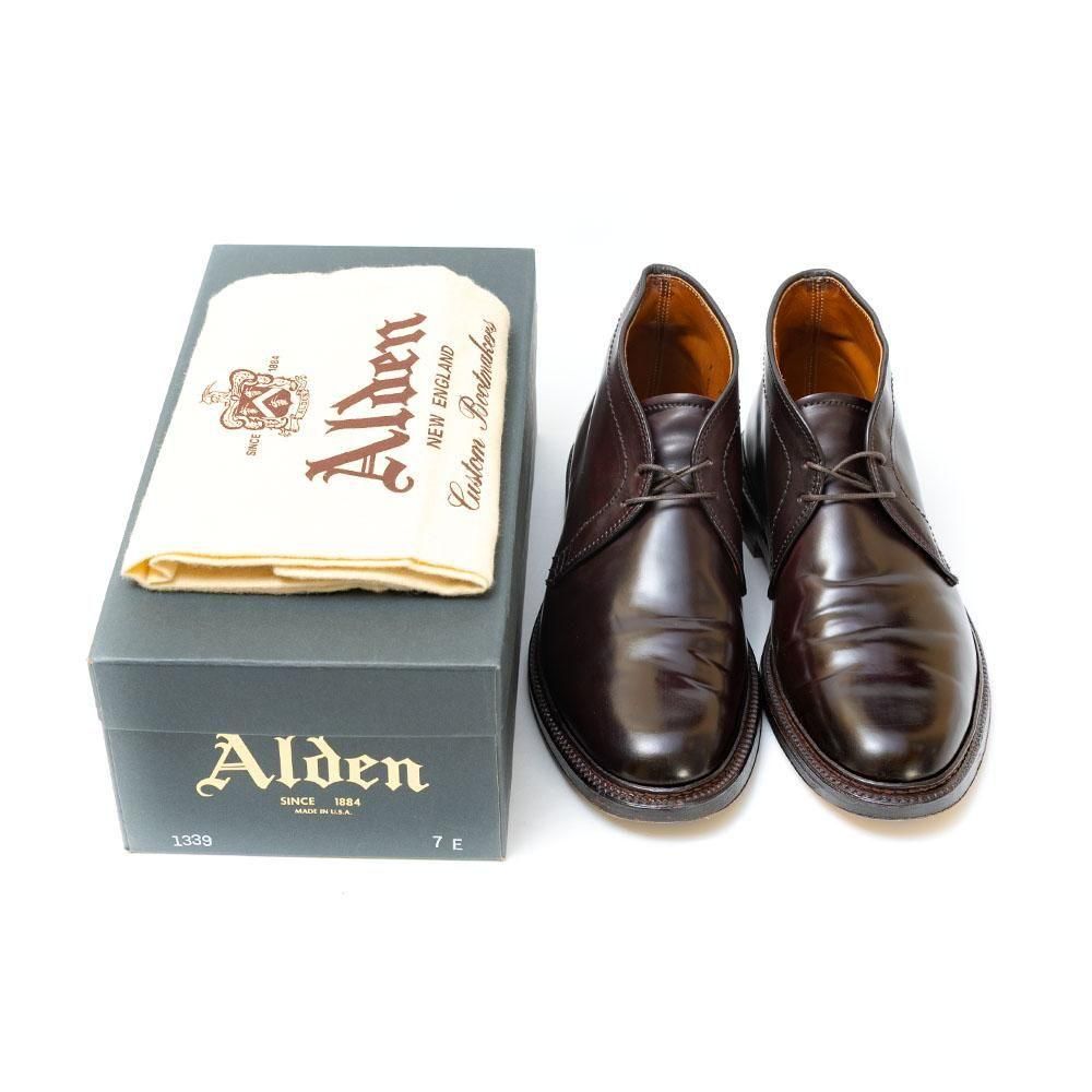 オールデン 1339 チャッカブーツ コードバン バーガンディ サイズ7E