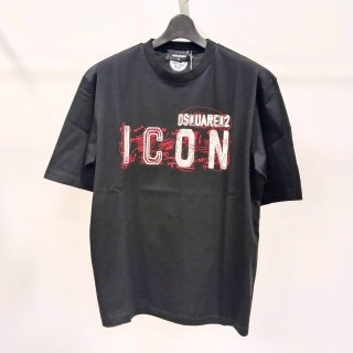 DSQUARED2-Icon Scribble Loose Fit Tee-M