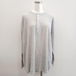 Hanes-HENLY-NECK LOOSE WIDE  WAFFLE