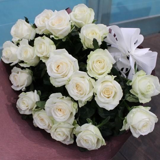 白バラの花束20本 - 【姫路市・花屋】飯塚生花店・iihana総合ネット