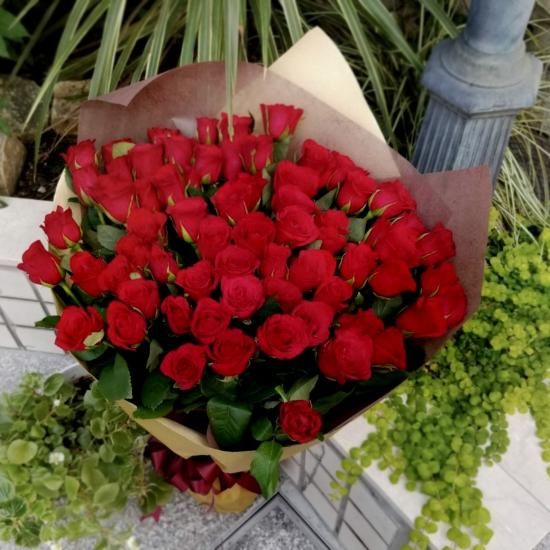 赤バラの花束 100本 108本 111本 ご予算とご希望に応じてプロポーズ用にお作りいたします 姫路市 花屋 飯塚生花店 Iihana総合ネット注文サイト 胡蝶蘭 スタンド花 花ギフト 御祝いアレンジ花束 プリザ ドライフラワー ブライダル お供え花