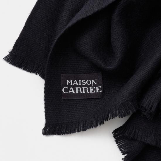 CASHMERE Tisser STOLE<BR>BLACK