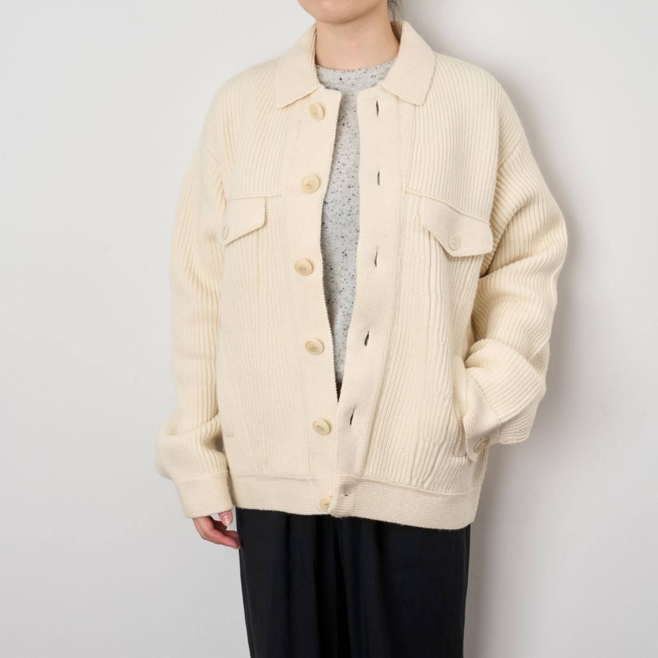 【美品】MAISON CARREE WOOL G-Jyan BEIGE WOOL G-JyanBEIGE - maisoncarree