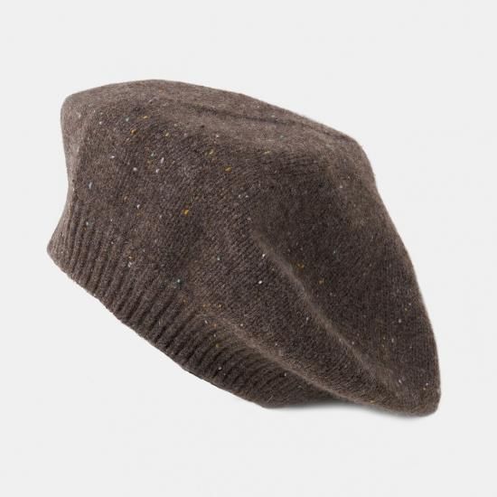 CASHMERE Beret<BR>STARDUST BROWN