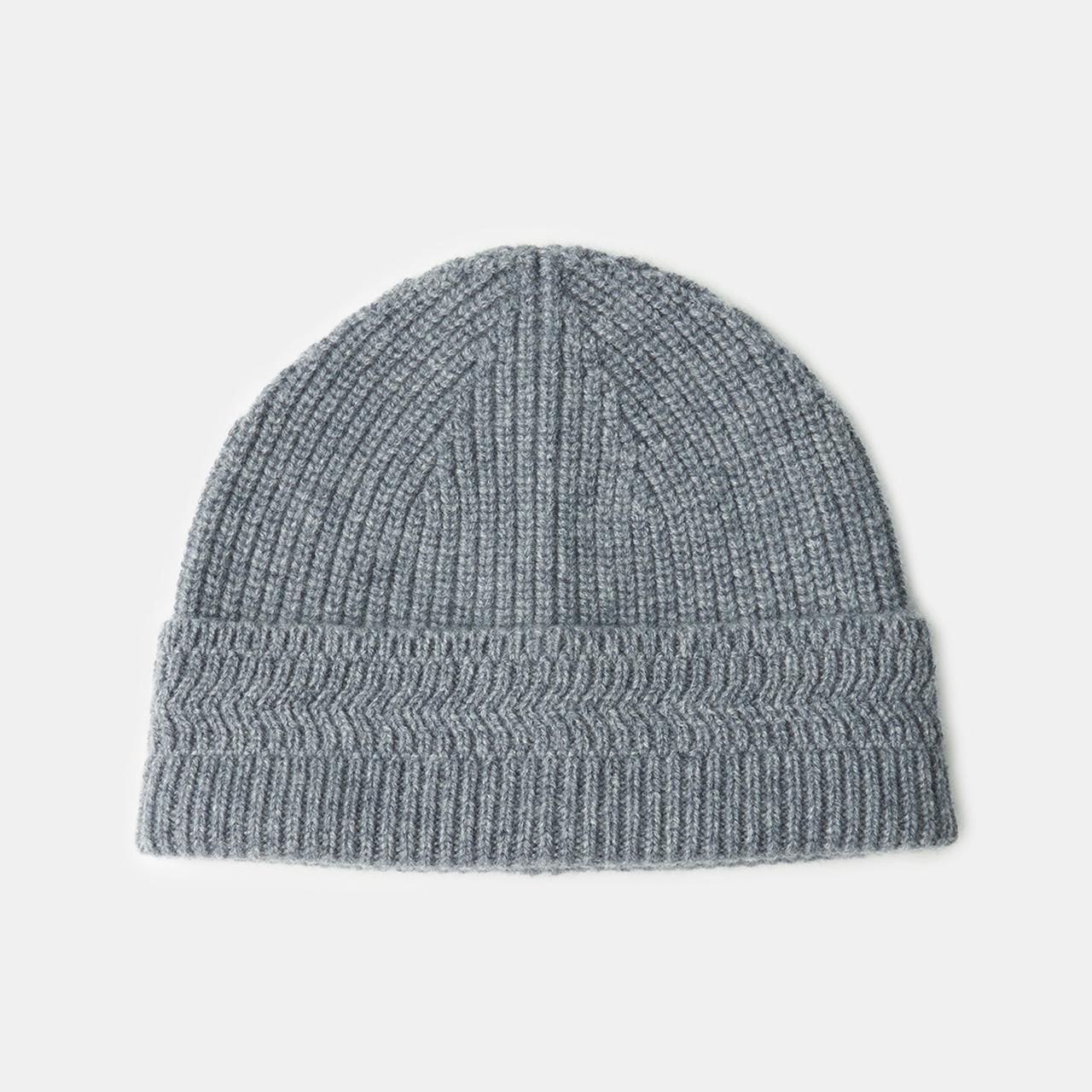 CASHMERE  BEANIE<BR>GRAY