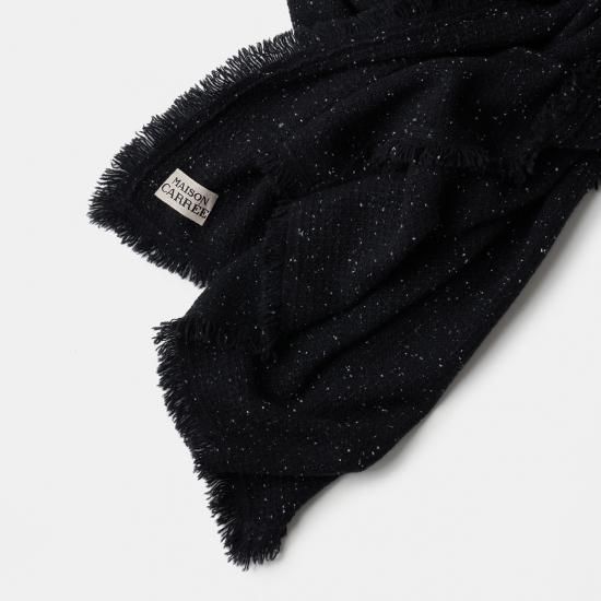MAISON CARRÉE CASHMERE Stardust STOLE CASHMERE STARDUST FRINGE STOLEBALCK - maisoncarree
