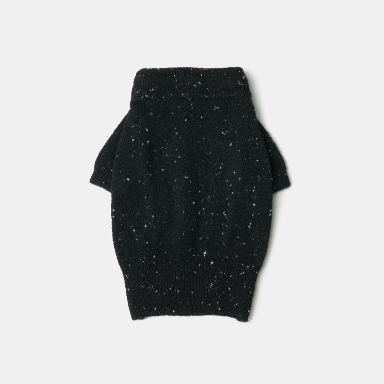 CASHMERE DOG STARDUST TOPS<BR>BLACK