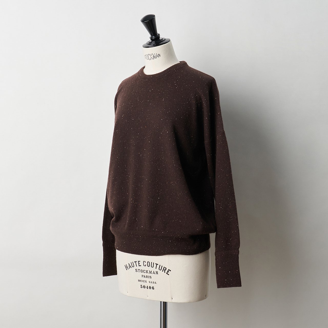 CASHMERE STARDUST TOPS<BR>ALMOND CHOCOLATE