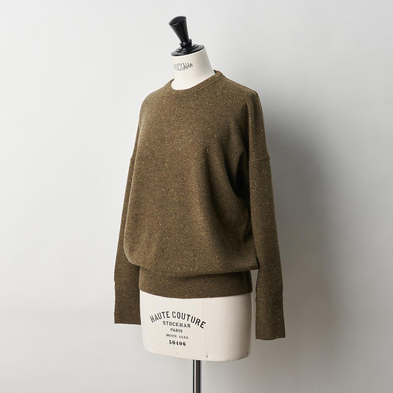 CASHMERE STARDUST TOPS<BR>KHAKI