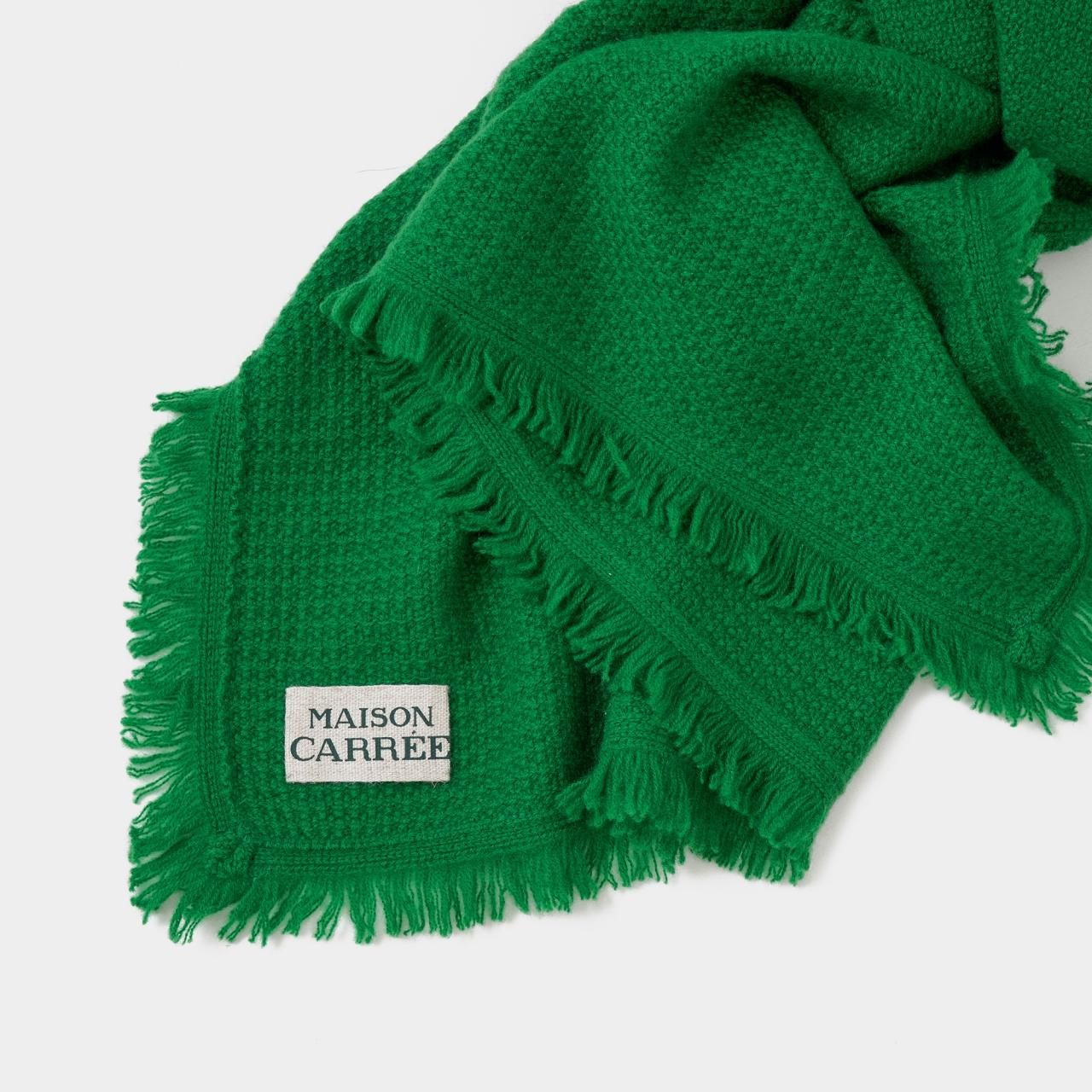 CASHMERE FRINGE STOLEGREEN - maisoncarree