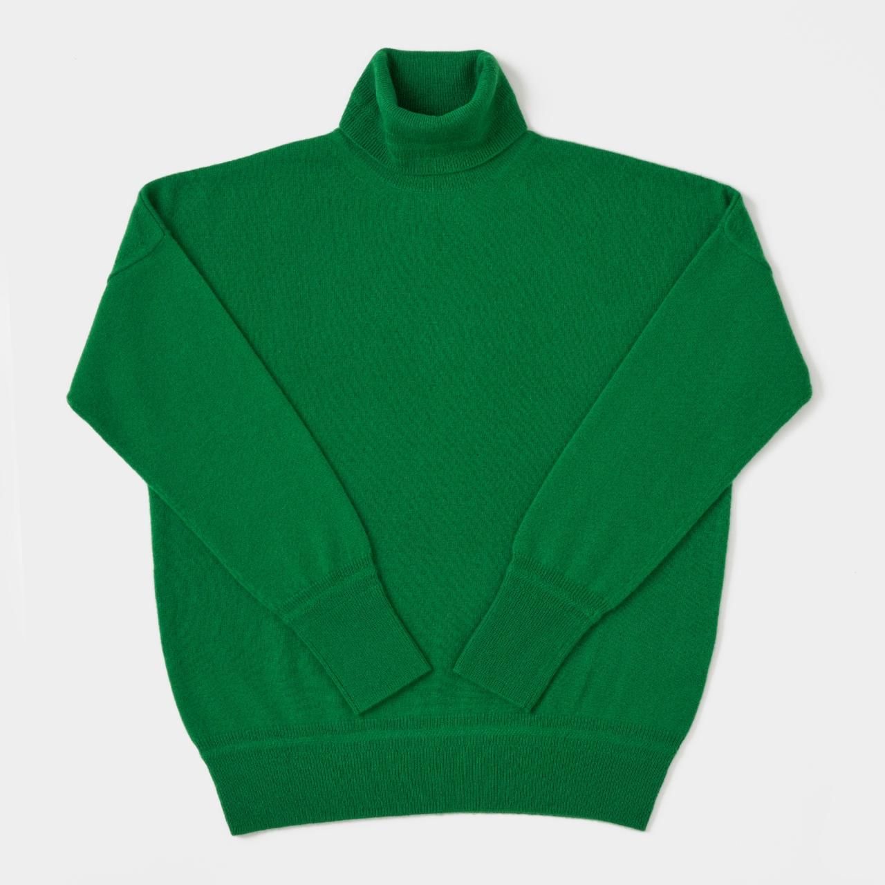 CASHMERE BASIC TURTLE<BR>GREEN