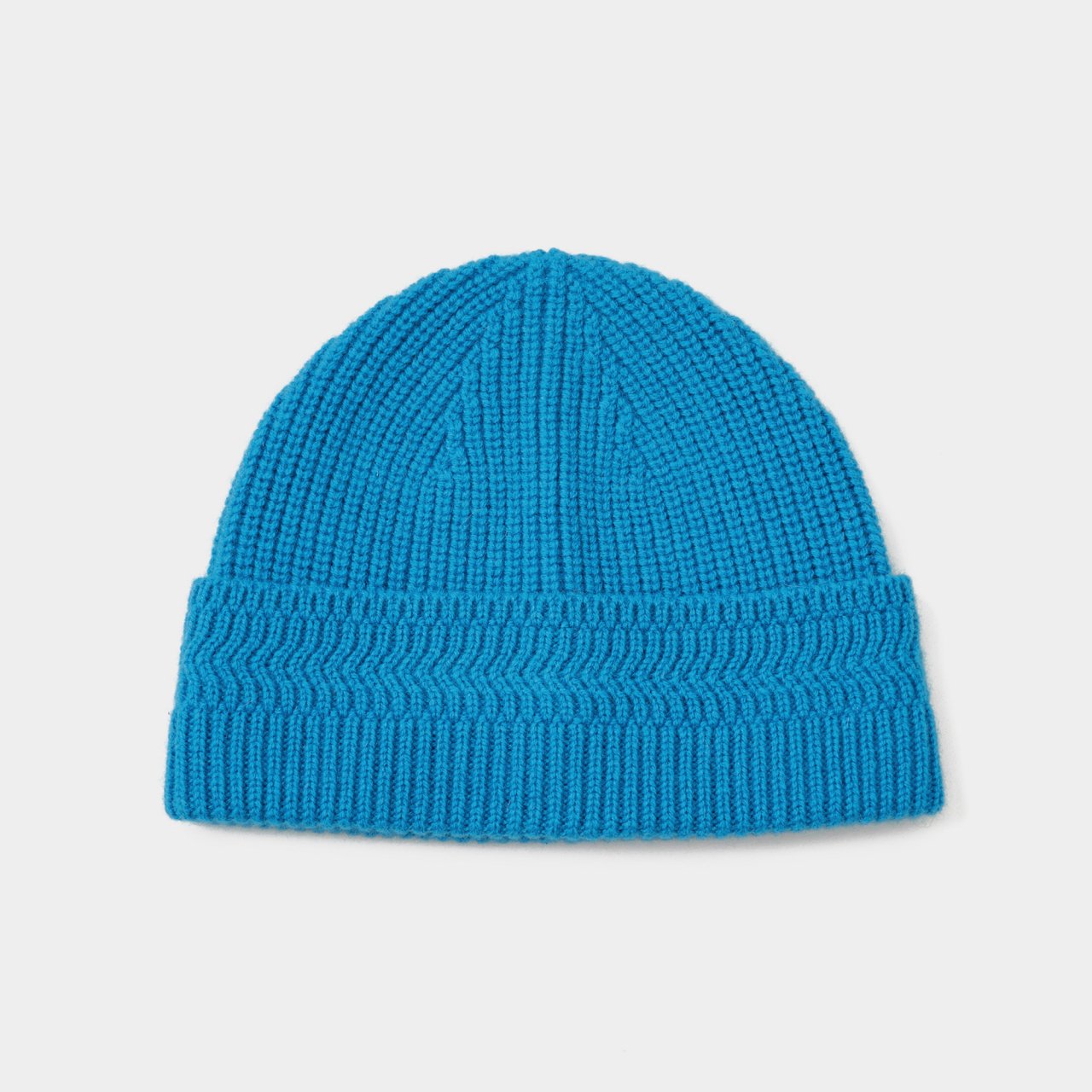 CASHMERE  BEANIE<BR>TURQUOISE