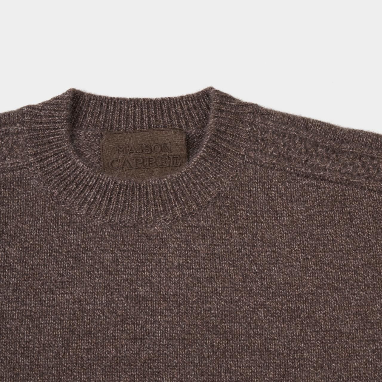 maison carree ニット CASHMERE CABLE KNITKHAKI MELANGE - maisoncarree
