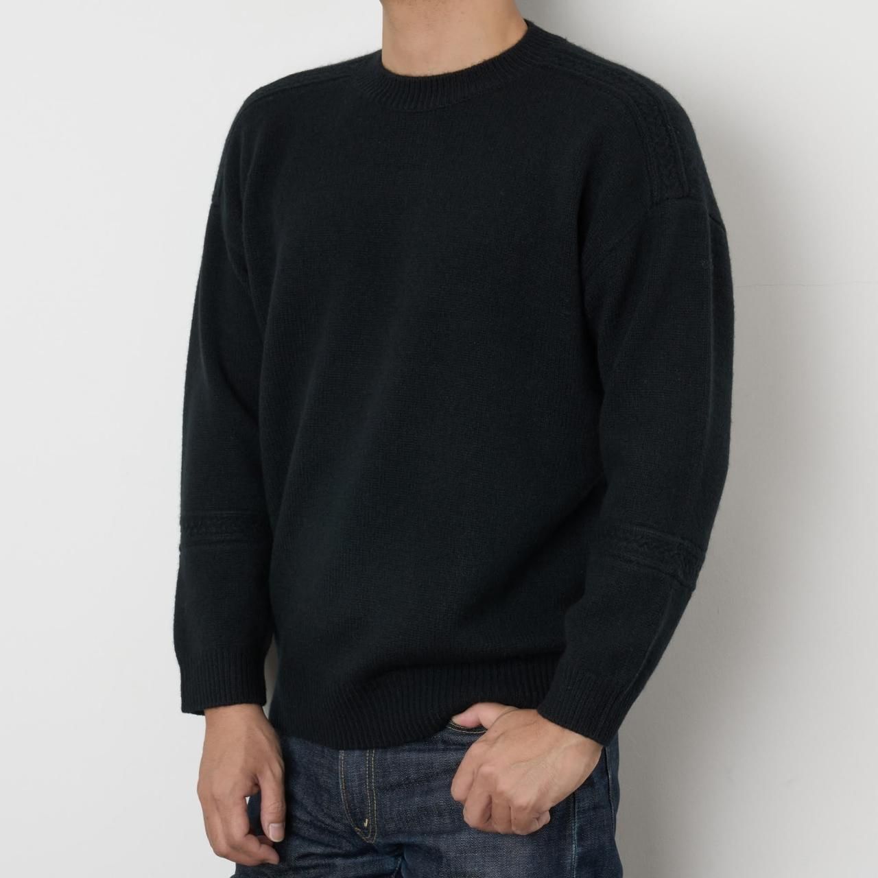 Maison carree メゾンカレ　カシミア　 G-Jyan BLACK CASHMERE G-JANKHAKI - maisoncarree