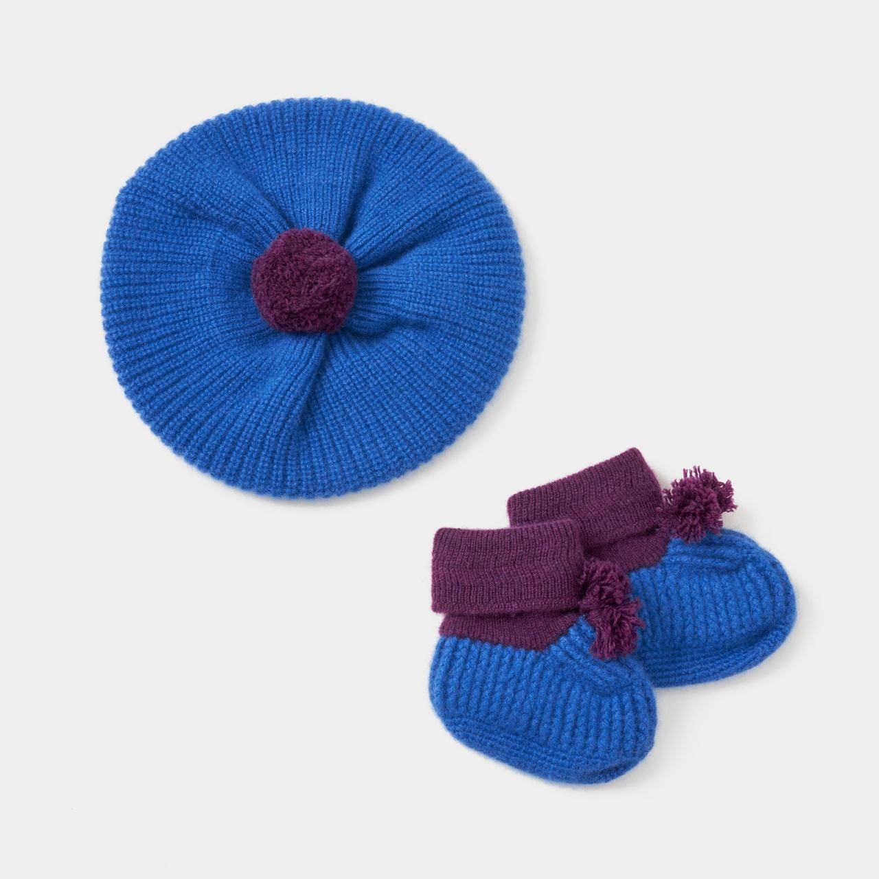 BABY BERET & BOOTS<BR>BLUE