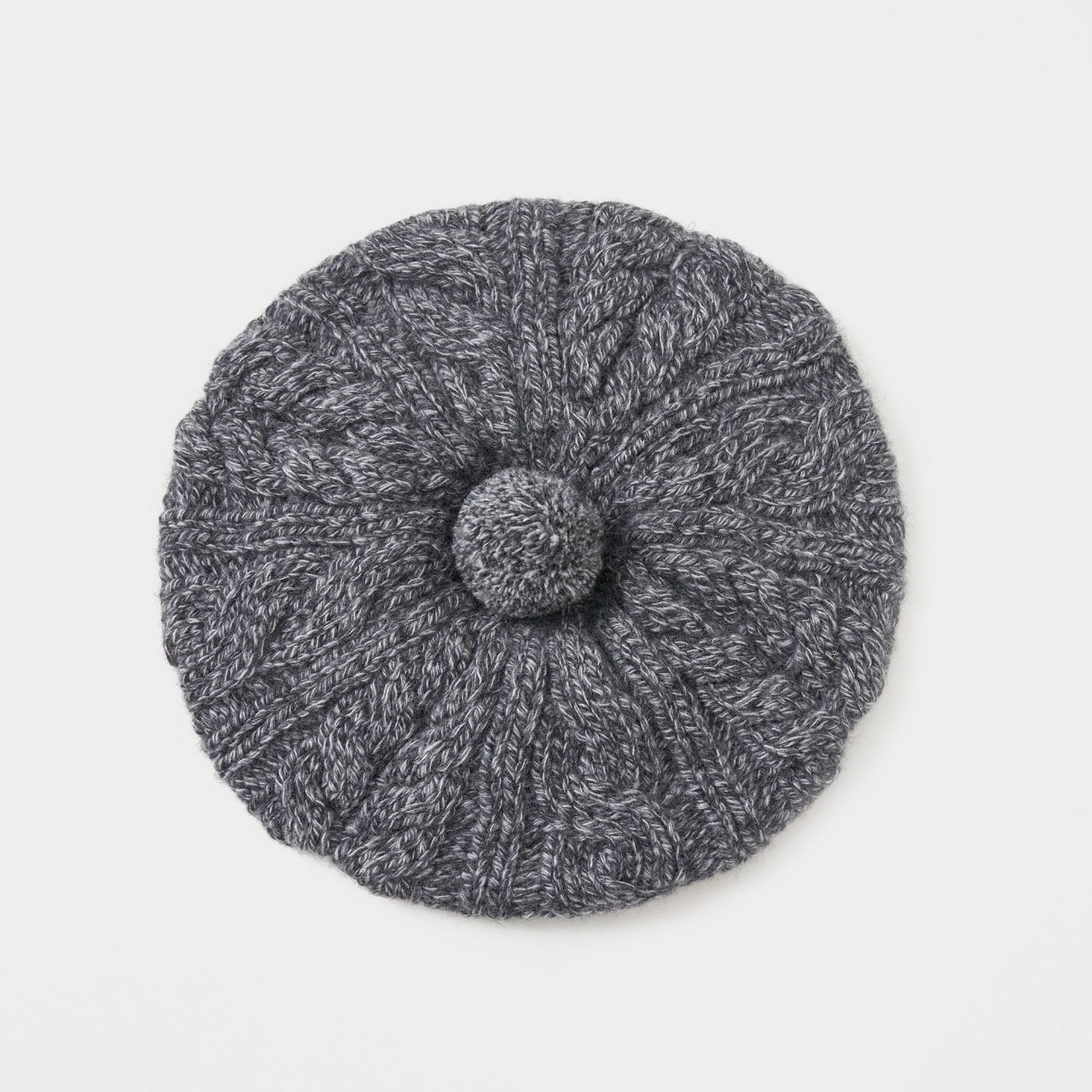 ARAN  BERET<BR>GREY