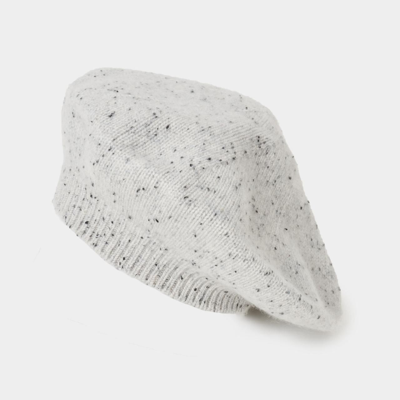 CASHMERE Beret<BR>STARDUST WHITE