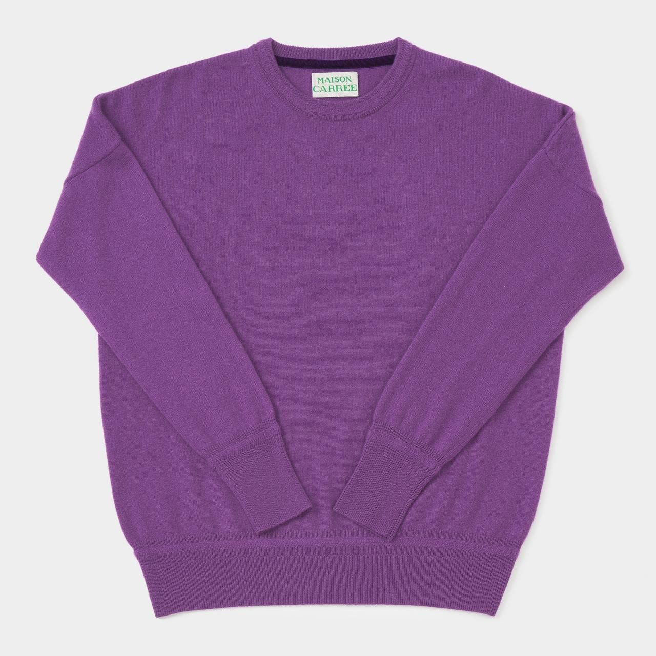 CASHMERE BASIC TOPS<BR>PURPLE