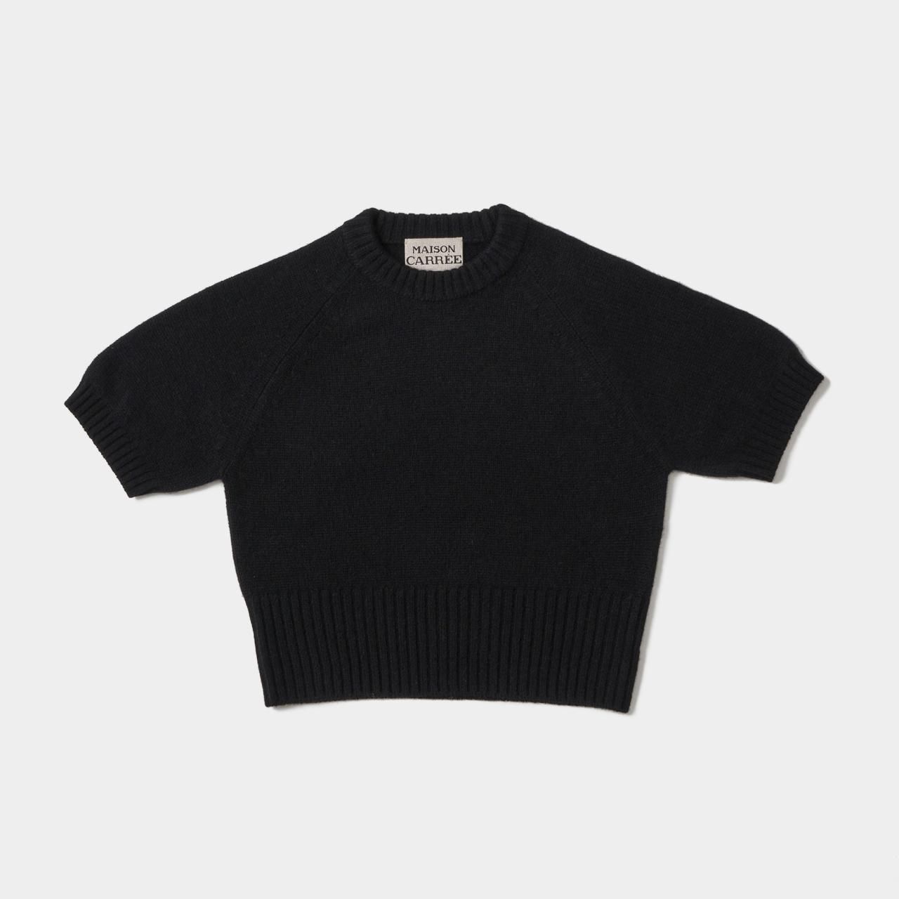 CASHMERE MINI TOPSBLACK - maisoncarree