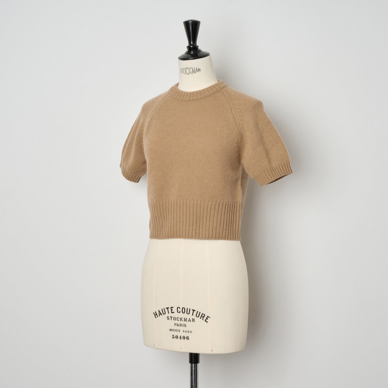 CASHMERE MINI TOPS<BR>CAMEL