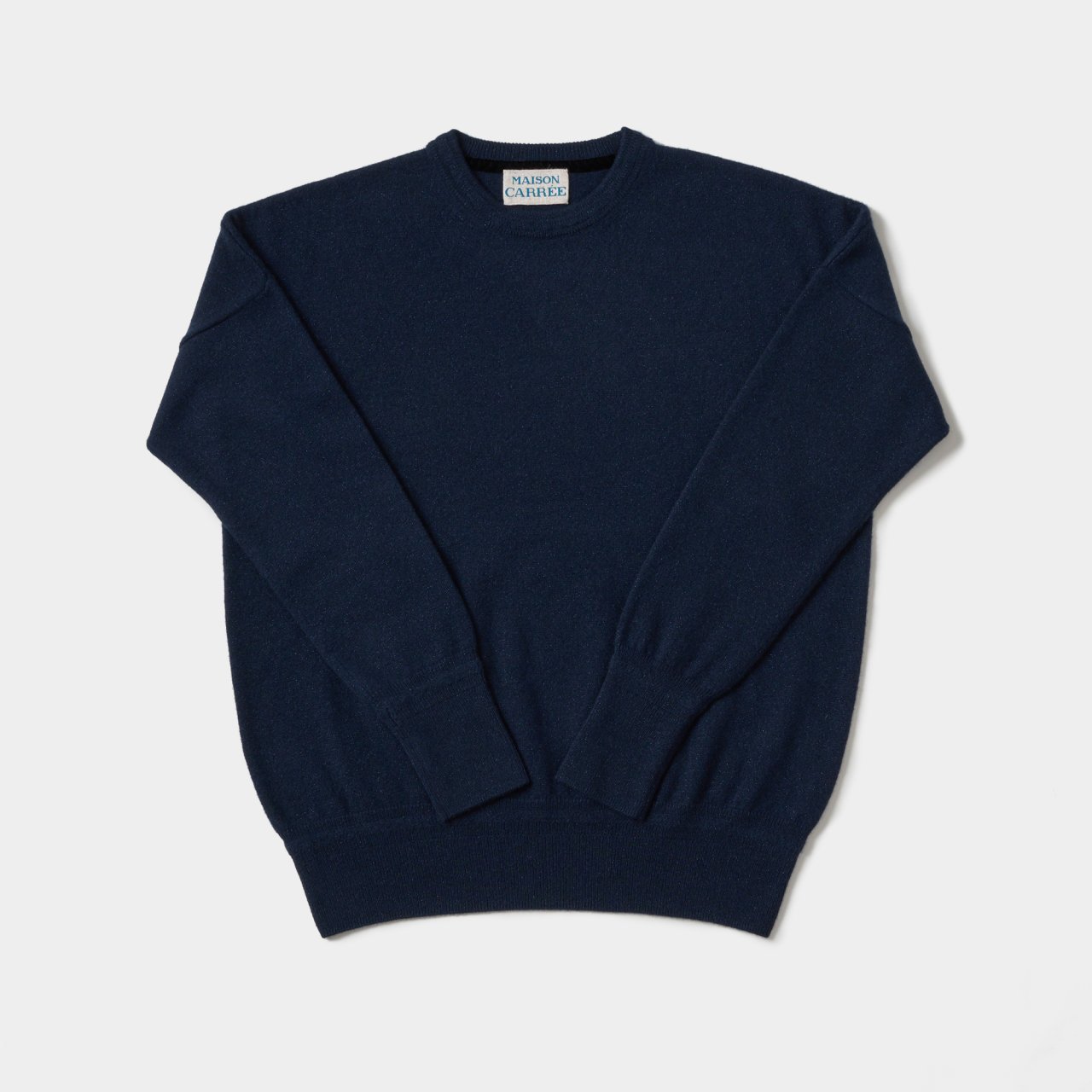 CASHMERE MILKY WAY BASIC TOPS<BR>NAVY