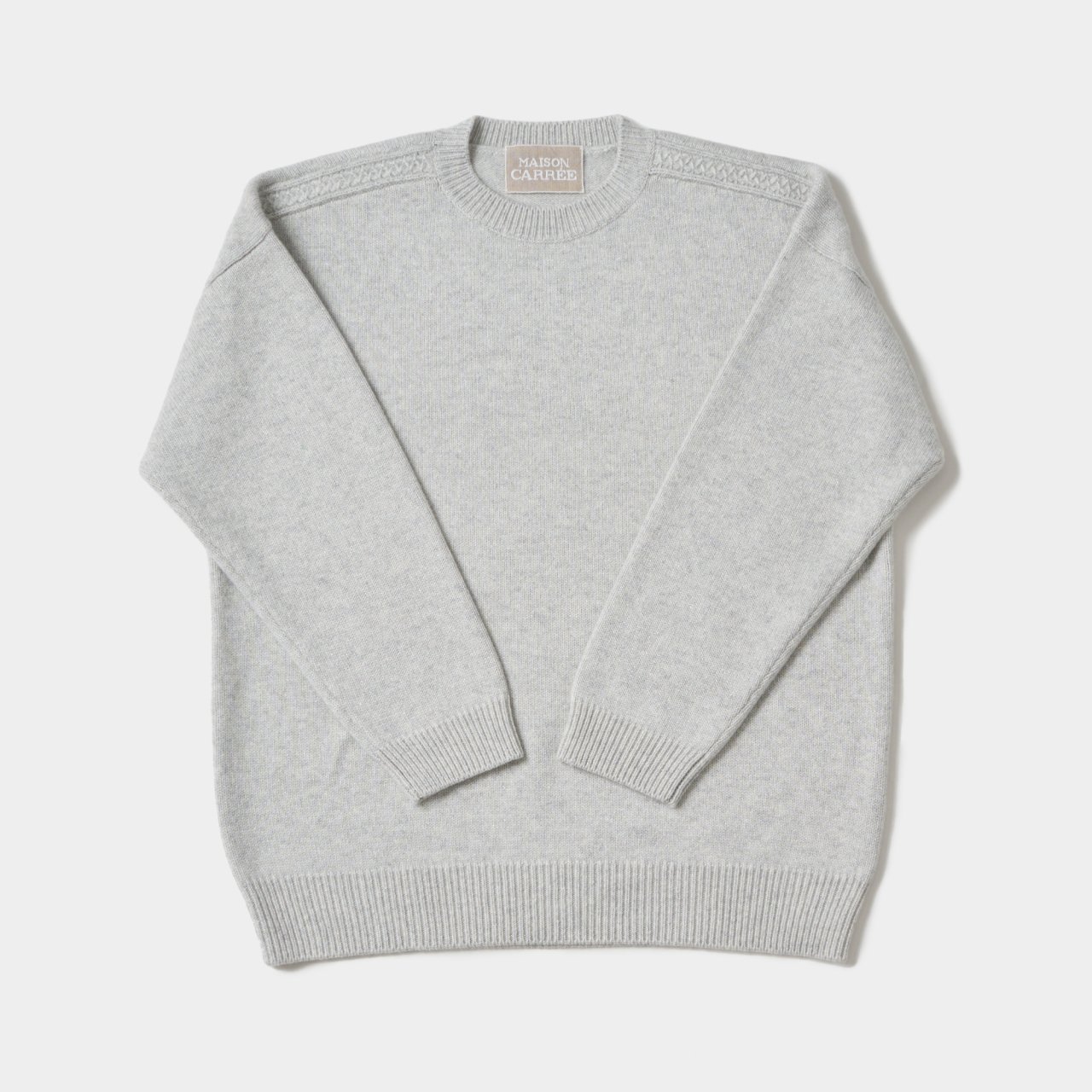 CASHMERE MILKY WAY CABLE KNIT<BR>WHITE