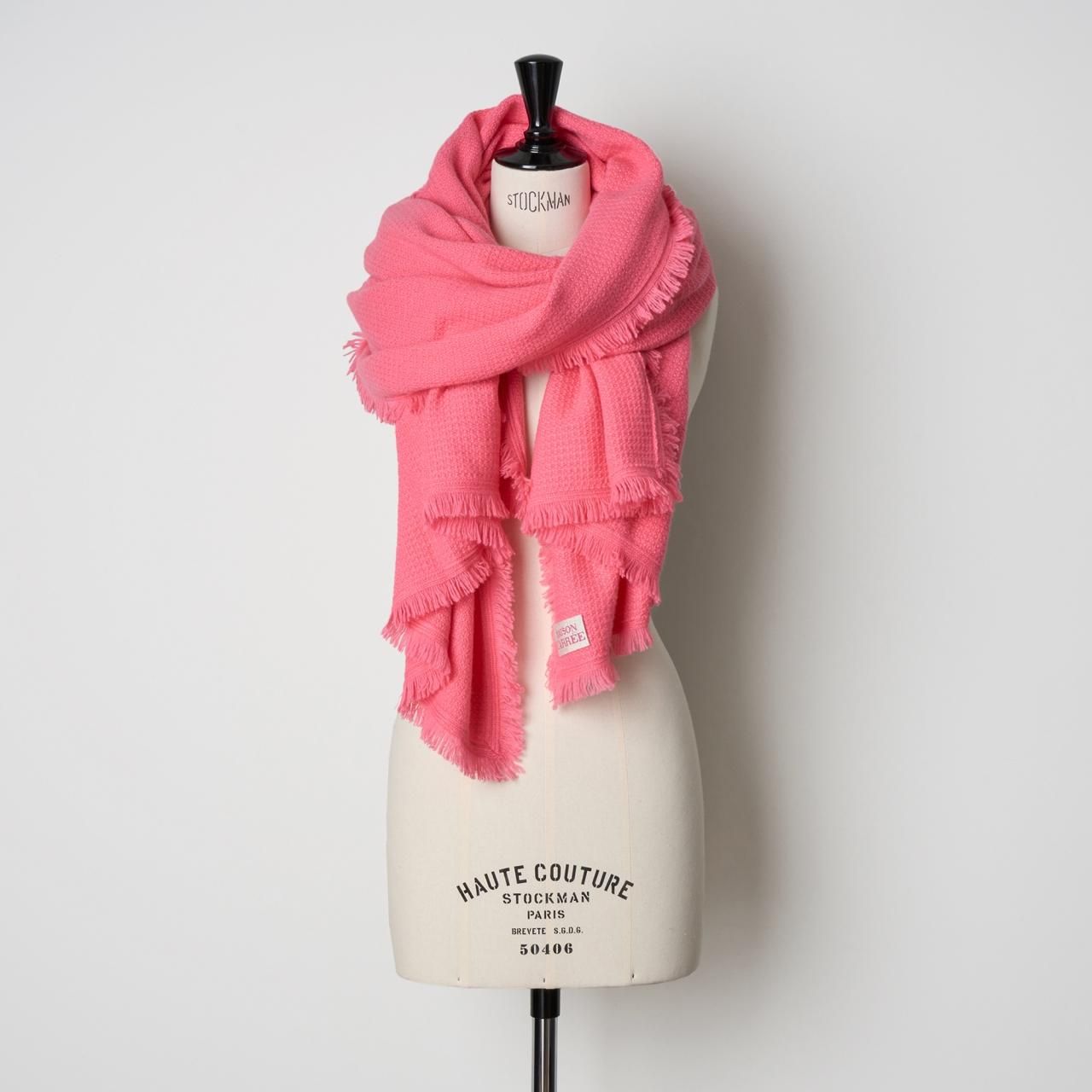CASHMERE FRINGE STOLEPINK - maisoncarree CASHMERE FRINGE STOLEPINK - maisoncarree
