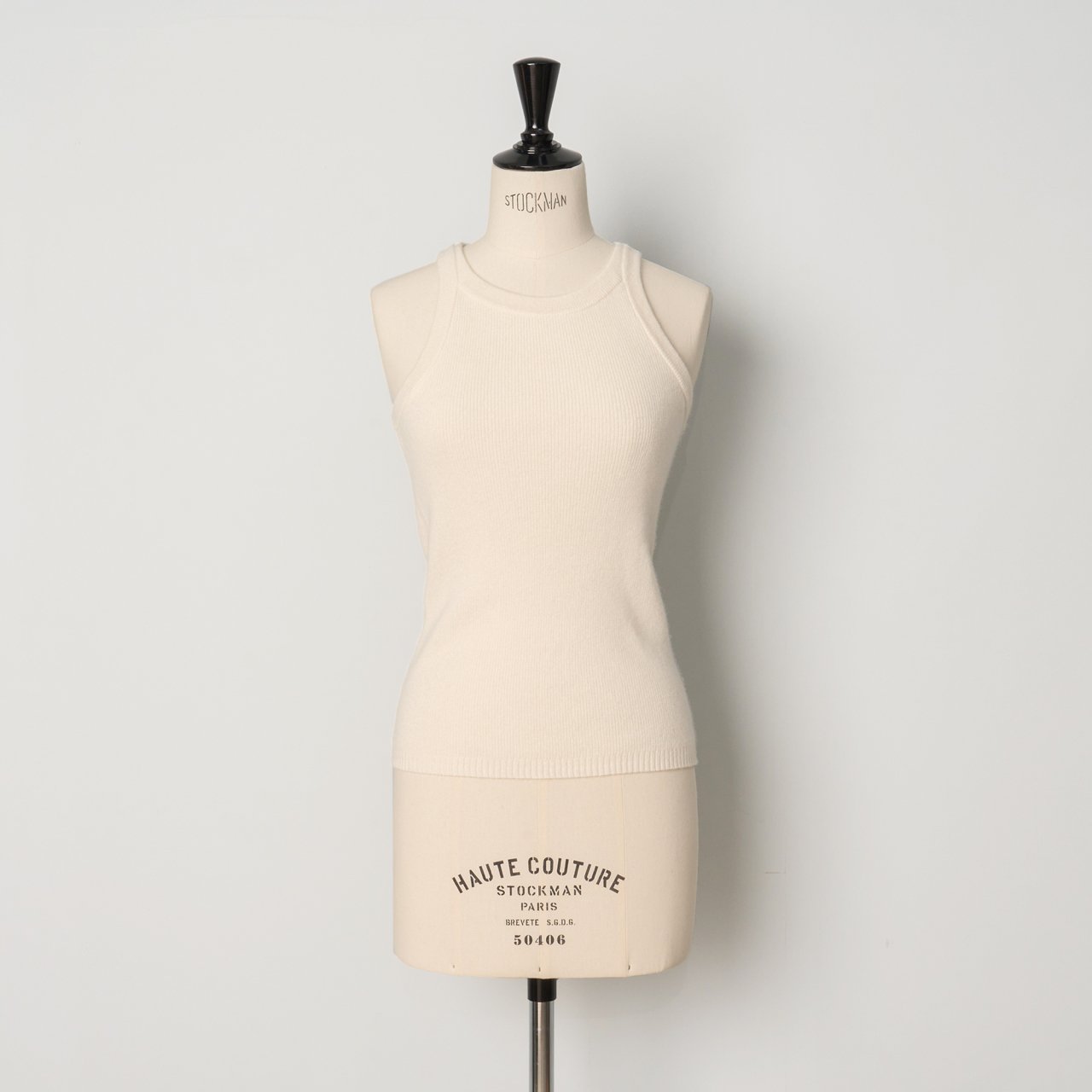 CASHMERE TANK <BR> IVORY