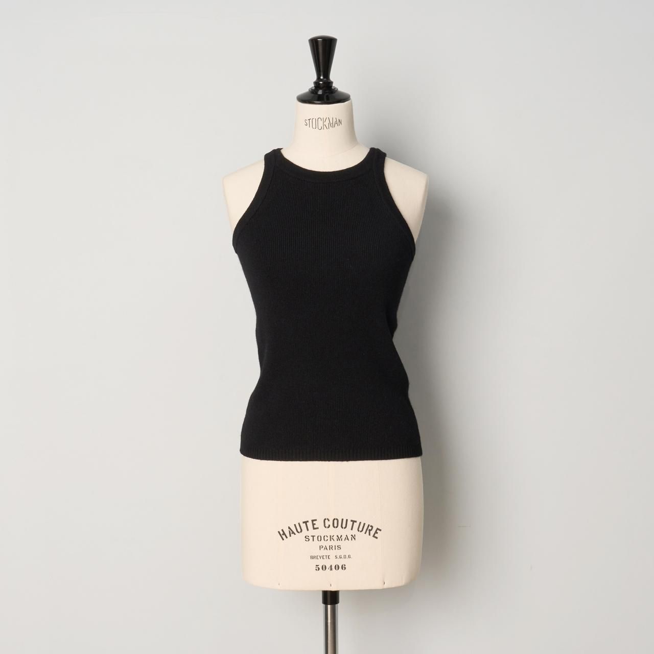 CASHMERE TANK <BR> BLACK