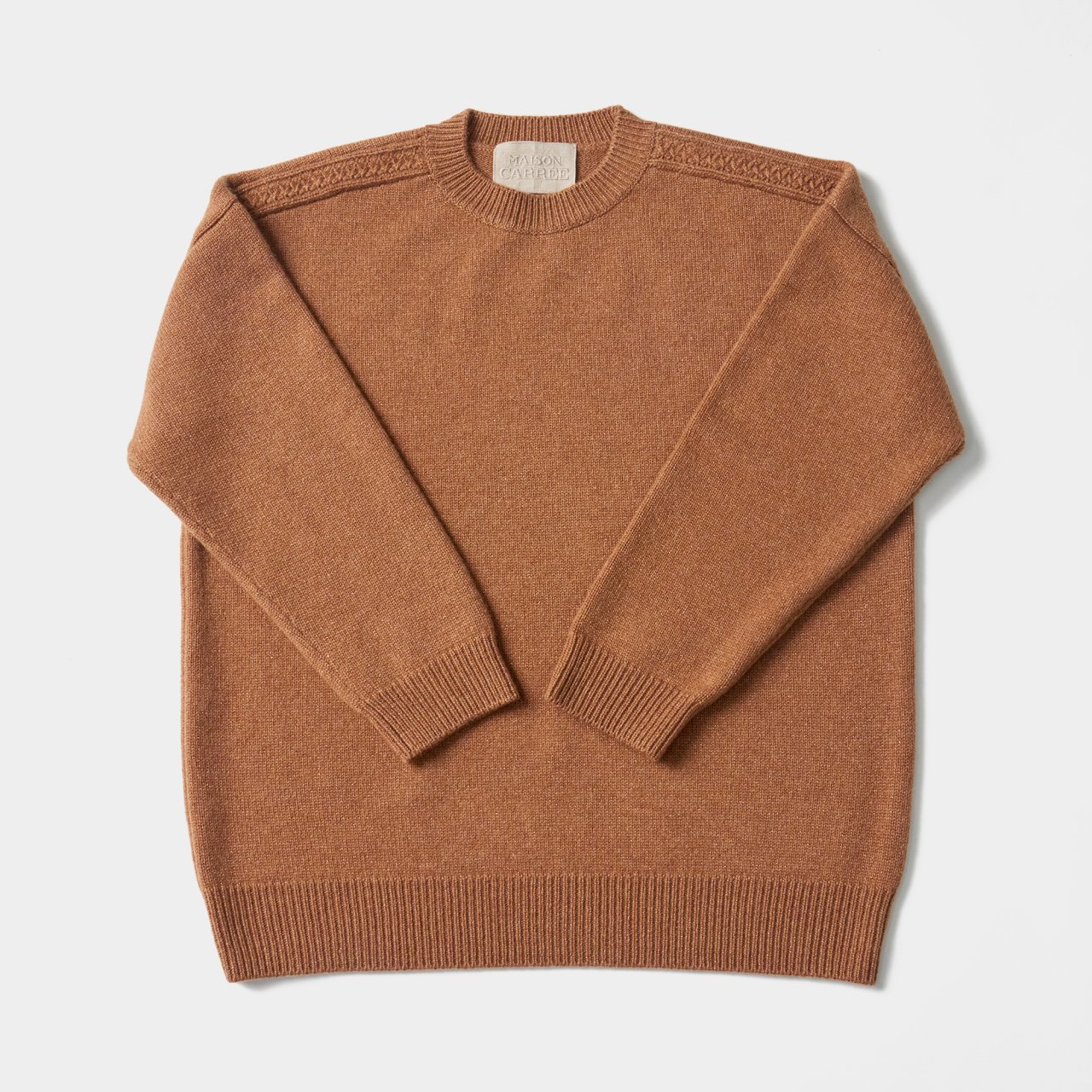 CASHMERE MILKY WAY CABLE KNIT<BR>CAMEL