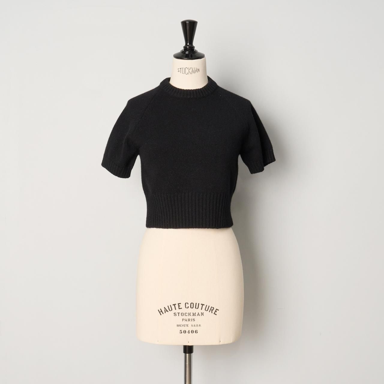 CASHMERE MILKY WAY MINI TOPS<BR>BLACK