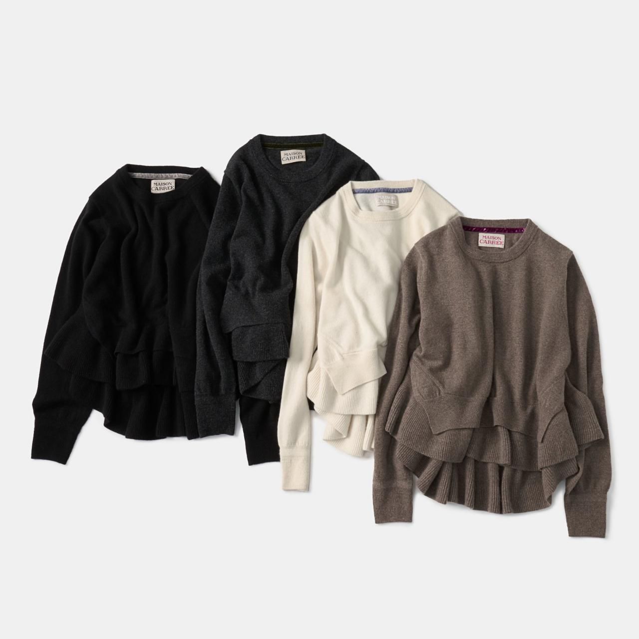 メゾンカレ　ニットパンツ　グレイ　カシミア メゾンカレ ニットパンツ グレイ カシミア
