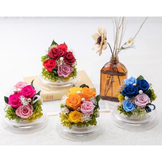 プリザーブドフラワーゴールドローズジュエリー 枯れない夢のお花